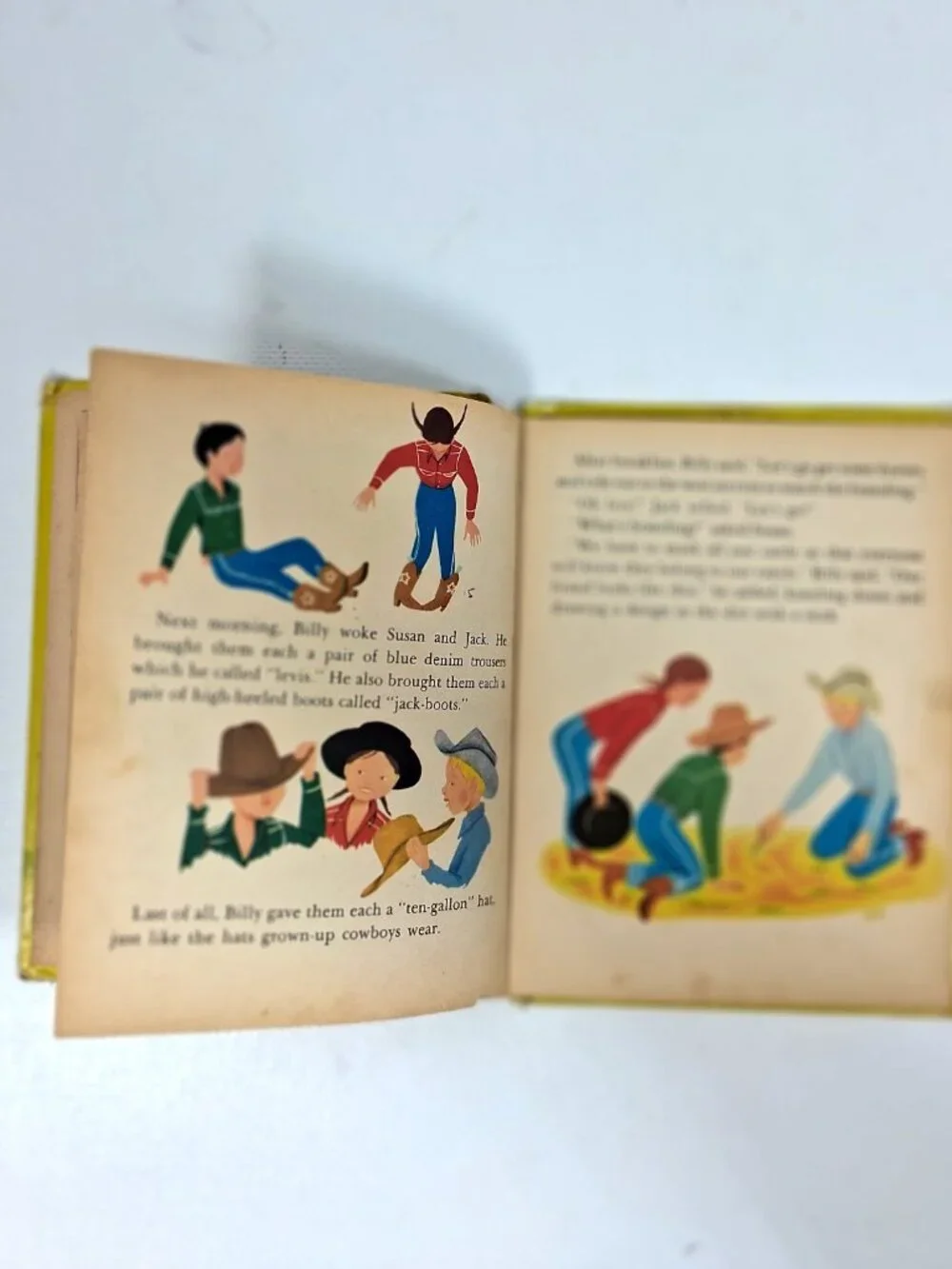 Calling All Cowboys, Vintage Children's Book by Baldwin Hawes, 1974